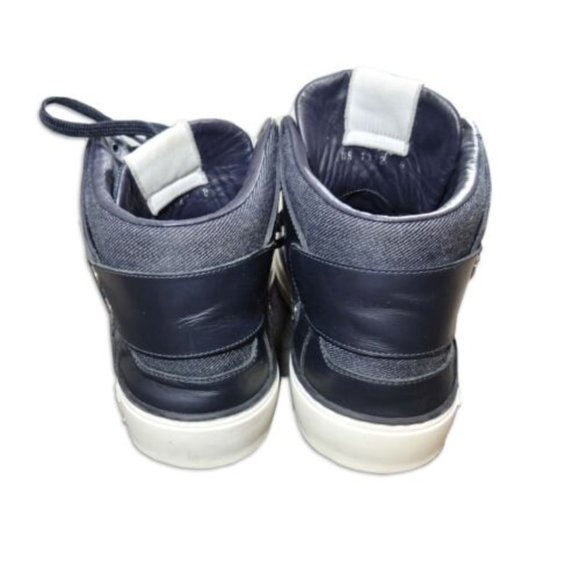 Louis Vuitton Fall/Winter 2012 BLUE GASTON DENIM LV Cup High Top Sneaker US 8 - Picture 7 of 10